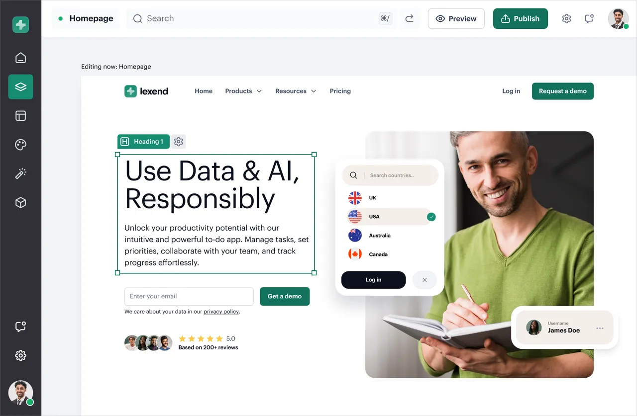 интерфейс на NextShop